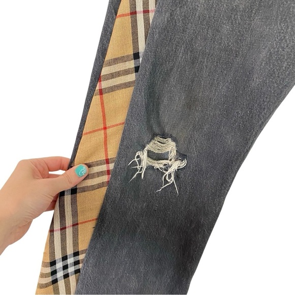 Vintage 80s Levi’s 501 - 0658 Custom Jeans Waist 29 Women Size 6 8 Leopard Plaid - Picture 13 of 16